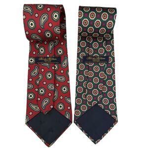 Brooks Brothers Makers Silk Tie Lot Paisley & Medallion Handmade USA